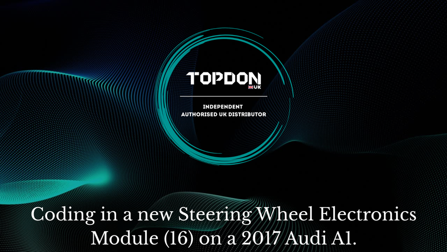 Coding in a new Steering Wheel Electronics Module (16) on a 2017 Audi A1.
